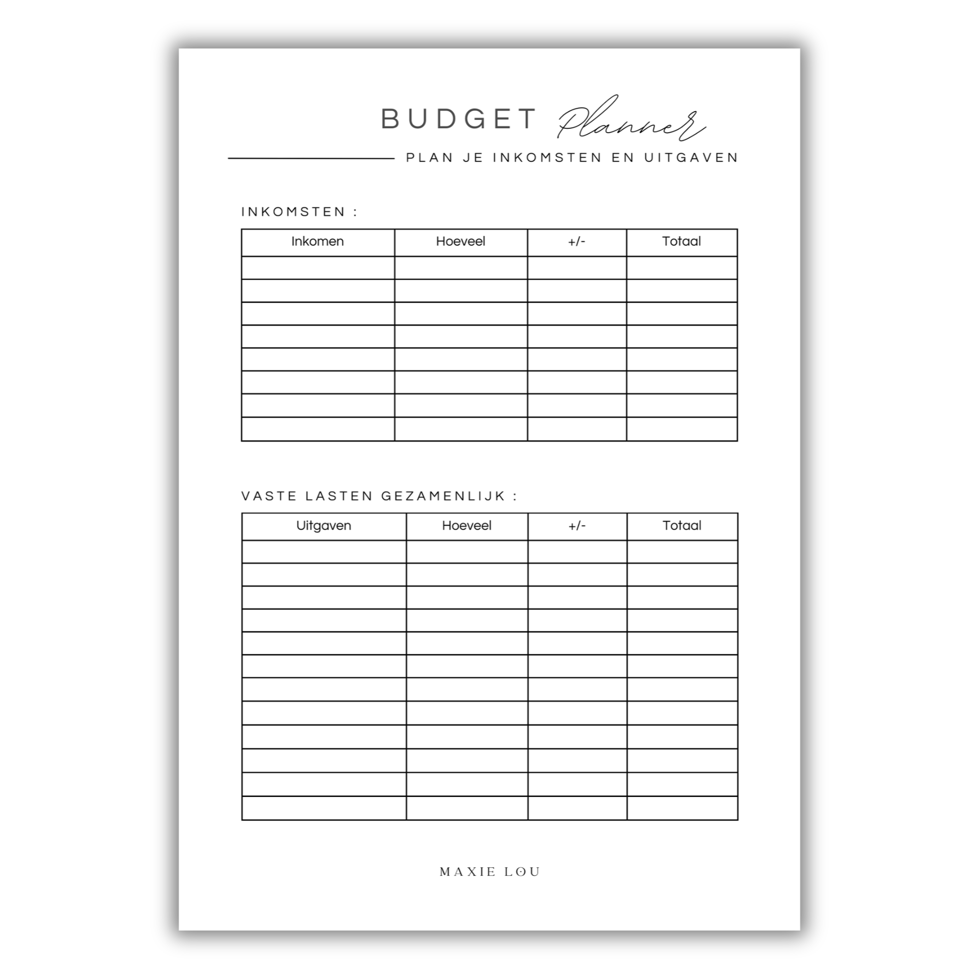 Budget Planner