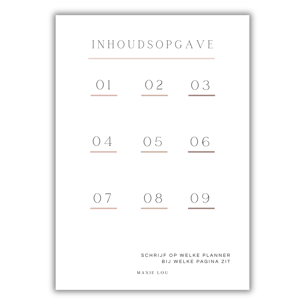 Inhoudsopgave