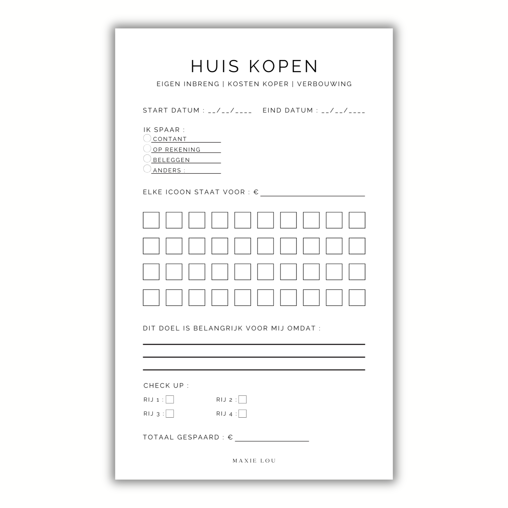 Spaardoel A5 : Huis Kopen
