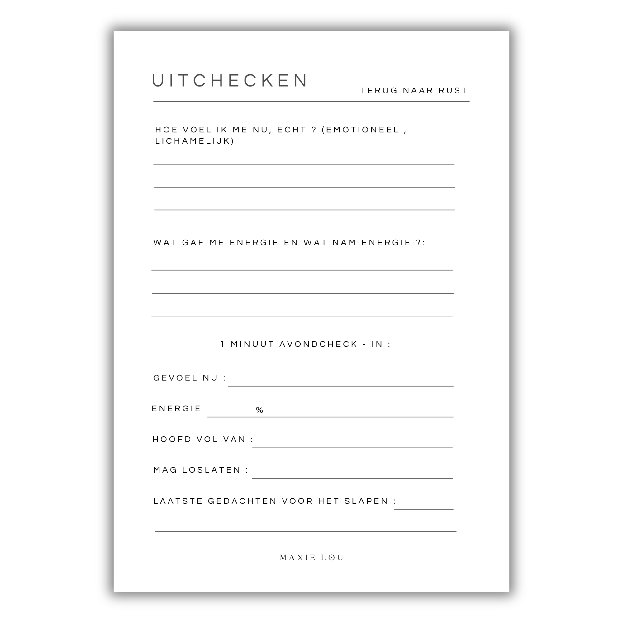 In & Uit Checken
