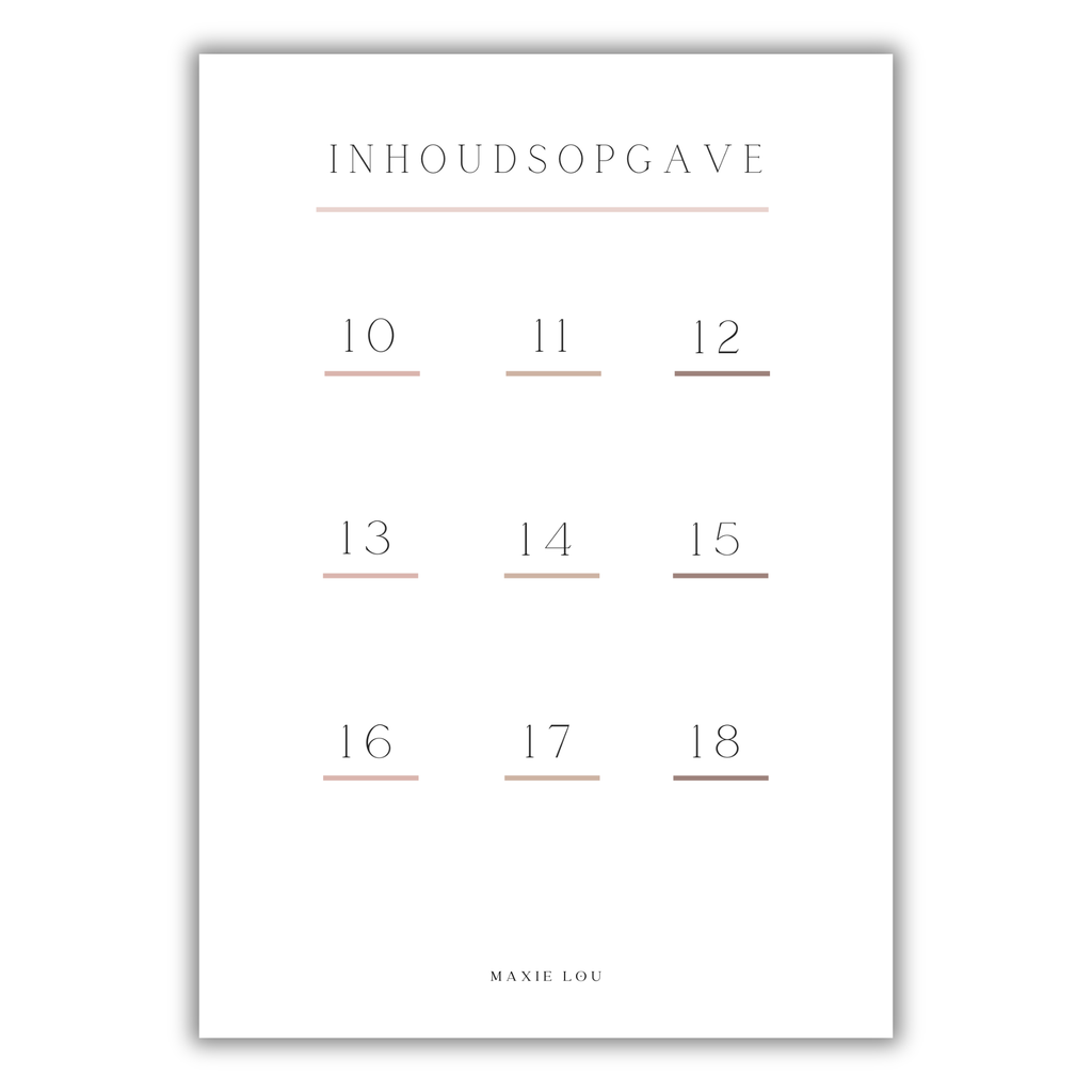 Inhoudsopgave