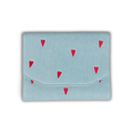 Denim Red Hearts Binder