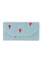Denim Red Hearts Portemonnee