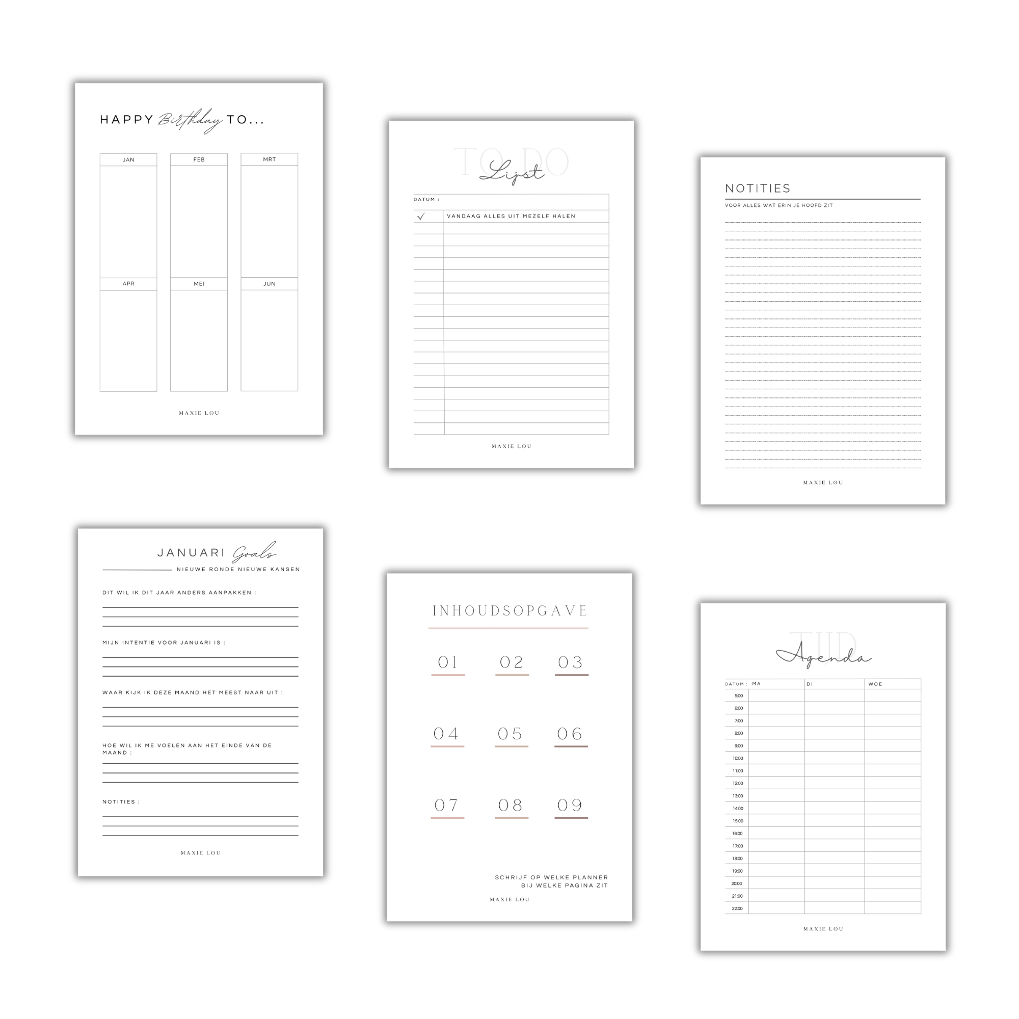 Maxie Lou Planner Essentials